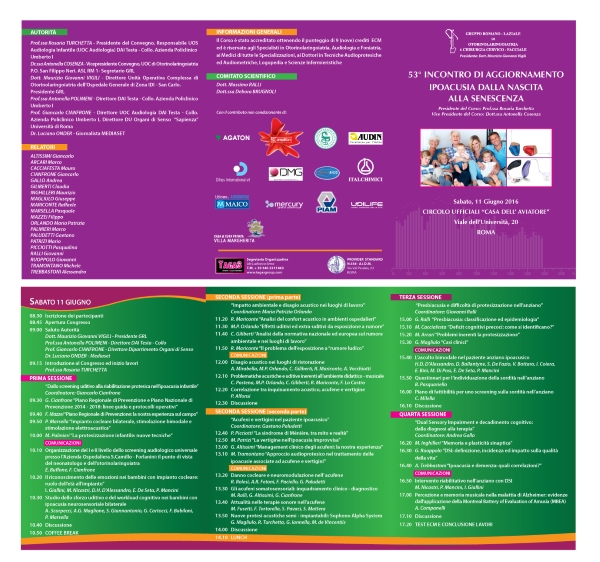 Il Programma del 53esimo incontro di aggiornamento